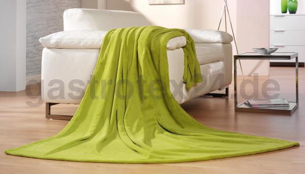 Mikrofaserdecke Memphis Premium grün